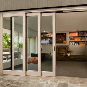 Cửa nhôm cao cấp màu cà phê + vân gỗ